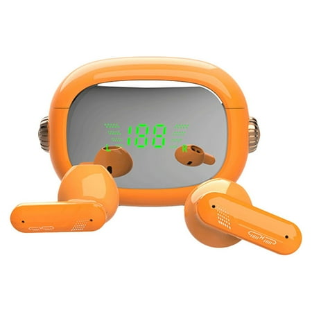 JOGZMZ Bluetooth Headphones Touches LED Digital Display Screen 5.3 Bluetooth Chip HIFI Stereo Surround Sound Intelligent Noise Reduction Low Latency