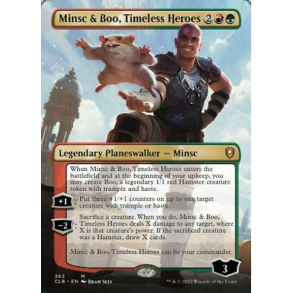 MtG Commander Legends: Battle for Baldur's Gate Minsc & Boo, Timeless Heroes (Borderless Planeswalker) #363
