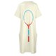 thumbnail image 4 of Vestido vintage retro de raqueta de tenis de madera para mujer, ropa holgada con bolsillos, vestidos de verano, falda S, 4 of 6