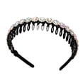 thumbnail image 2 of Visland Teeth Comb Non-Slip Hair Hoop Stable Shining Rhinestones Flower Decor Girls Headband Hair Accessories, 2 of 7