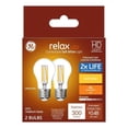 thumbnail image 2 of GE Relax 2-Pack 40 W Equivalent Dimmable Soft White A15 LED Light Fixture Light Bulb, 2 of 4