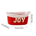 thumbnail image 3 of Christmas Gift Basket,Cotton Woven Xmas Decoration Storage Organizer,Holiday Rope Woven Decor, Christmas Decoration Basket with Handle for Xmas Festive Home Party Supply, 3 of 6