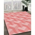 thumbnail image 3 of Ahgly Company Machine Washable Indoor Rectangle Transitional Pastel Pink Area Rugs, 6' x 9', 3 of 7