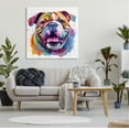 thumbnail image 3 of Stupell Industries Bulldog with Modern Splash Animals & Insects Painting Gallery Wrapped Canvas Art Print Wall Art, 36 x 36, 3 of 8