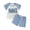 Blue, variant on mgoYE Baby Boy Clothes 6-9 Months Toddler Baby Boy Summer Clothes Embroidered Letter Short Sleeve T-Shirts Elastic Shorts Newborn Infant Boy Outfits(Blue,0-6 Months)