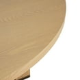 thumbnail image 3 of Violet Farmhouse 48" Round Dining Table with Solid Wood Base, Natural Ash, 3 of 9