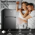 thumbnail image 3 of WANAI 3.5 Cu ft Two Door Mini Fridge with Freezer,Apartment Size Refrigerator, Black,New, 3 of 8