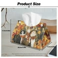 thumbnail image 7 of SEANATIVE Thanksgiving Tissue Box Holder Rectangle PU Leather Tissue Box Cover Portable Maple Leaves Tissue Holder Cute Cat Tissue Box Organizer for Bathroom, Living Room, Office Desk, 2 Pcs, 7 of 7