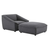 Modway Comprise 2-Piece Living Room Set in Charcoal