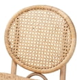 thumbnail image 5 of Bowery Hill Modern Bohemian Natural Brown Rattan Dining Chair, 5 of 9