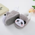 thumbnail image 6 of Dakaela Toddler Slippers Cute Animal Slip on House Shoes for Girls Boys Winter Warm Socks Newborn Crib Walking Shoes Grey, 6 of 9