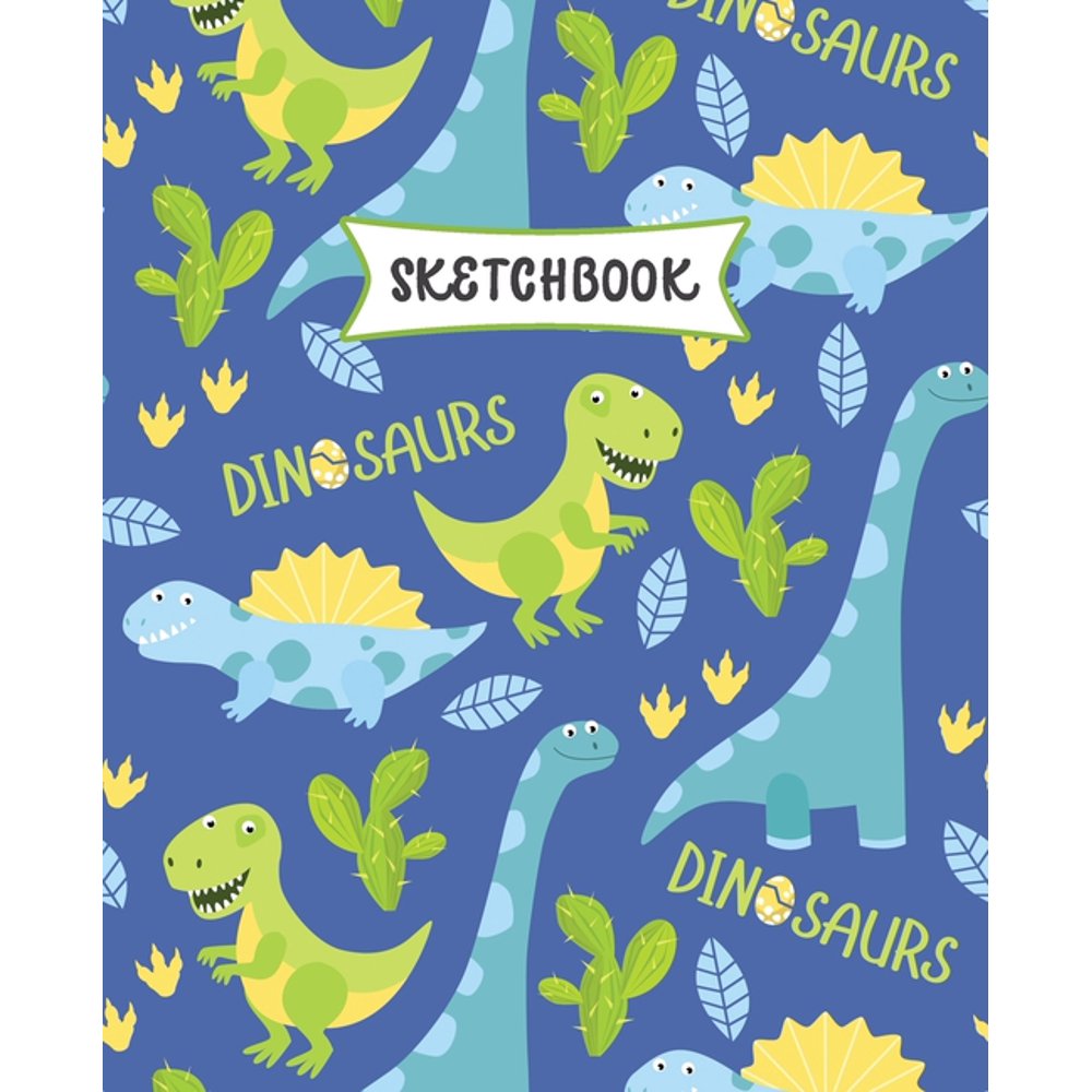 Sketchbook Blue Dinosaurs Sketch Book for Kids Practice Drawing and