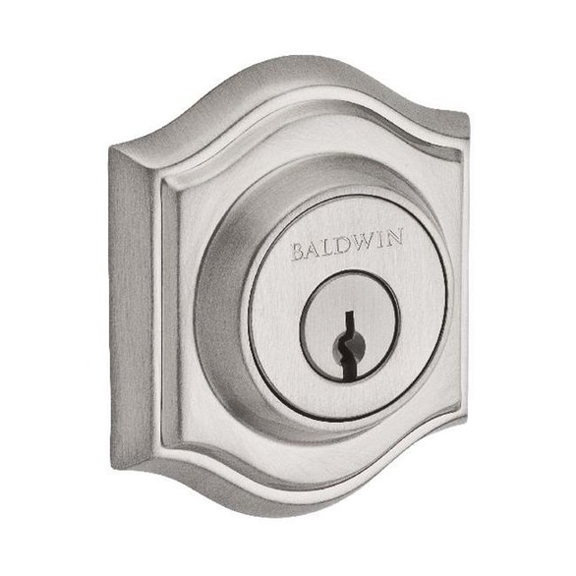 Baldwin DC.TAD.150 Double Cylinder Traditional Arch Deadbolt Satin Nickel