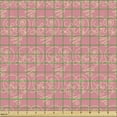 thumbnail image 2 of Romantic Fabric by the Yard Upholstery, Love Text Inside Monochrome Hearts Pattern in Hand Drawn Style, Decorative Fabric for DIY and Home Accents, Pastel Pink and Pale Peach by Ambesonne, 2 of 5