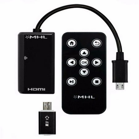 Micro USB  2.0 to  1080P HDTV Cable Adapter with Remote Control for Samsung Galaxy S1 /S2 / S3/ S4 S5 Note N7000/ Note 2/  Sony Xperia Z2 Z2 Tablet Z1 Smartphone (Best Remote App For Galaxy S4)