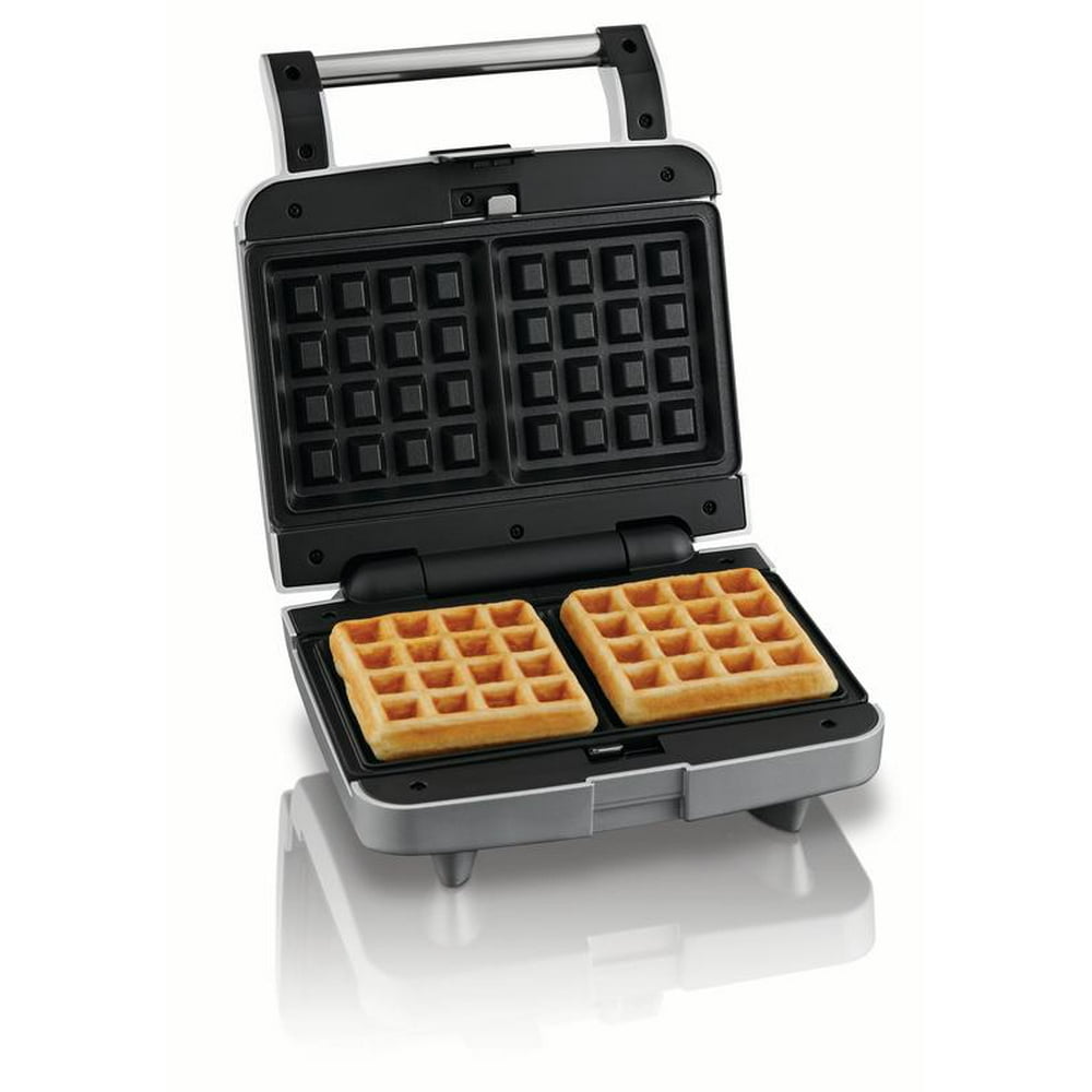 Farberware 2Slice NonStick Removable Plate Silver Waffle Maker