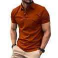 thumbnail image 6 of AJZIOJIRO Men's Summer Lapel Cotton Shirt Tops Short Sleeve Pullover T-Shirts S-3XL Casual Tees Shirts, 6 of 8