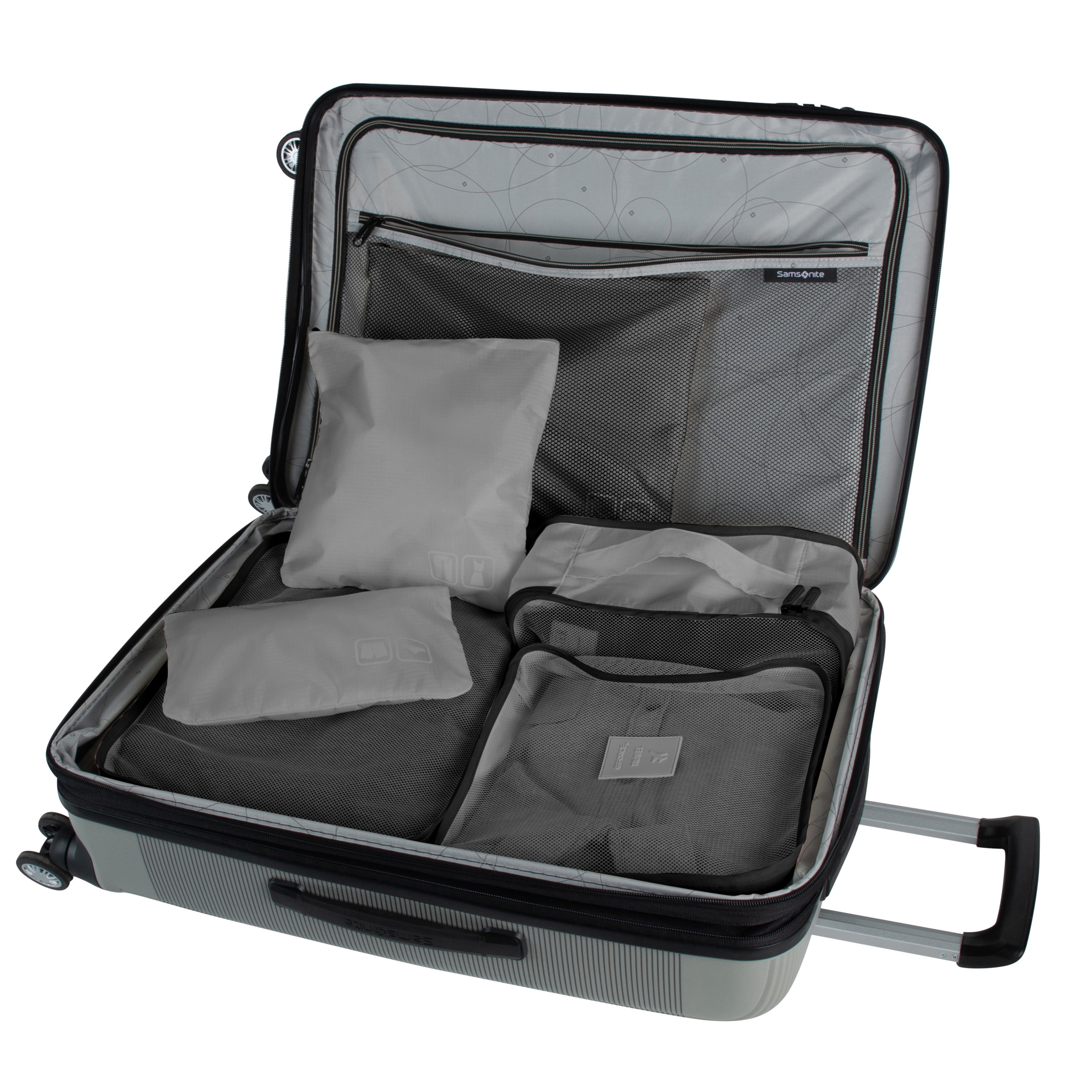 G Force 6 Piece Ultimate Polyester Traveling Set in Gray Walmart