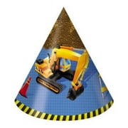 Hoffmaster Group Construction Party Hats, Child Size - 8 per Case - Case of 6
