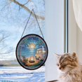 thumbnail image 5 of Camping in Starry Night Stained Glass Suncatcher Window Hanging – Personalized Camping Window Hanging Gift for Family & Friends, Christmas 2025, 5 of 5