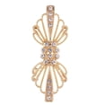 thumbnail image 1 of 1 Pair Rhinestone Crystal Bridal Wrap Closure Clasp for Sweater Clothes Decoration , Gold, 1 of 8