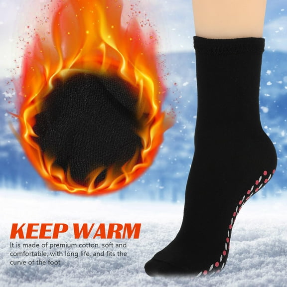 ORDDIART 4 Pairs Heated Socks For Women Men Thermal Foot Warmers Design For Cold Weather Hiking Skiing