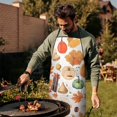thumbnail image 3 of Fall Pumpkins and Autumn Leaves Apron-Garden Aprons for Women with Pockets-Cotton Linen Waterproof Kitchen Cooking Gardening Aprons Adjustable for Kitchen,Cooking,BBQ and Salon 33"x27", 3 of 7