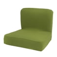 thumbnail image 1 of DOLITY Housse de Chaise de Salle à Manger Extensible Dossier Bas Tabouret de Bar Vert, 1 of 7