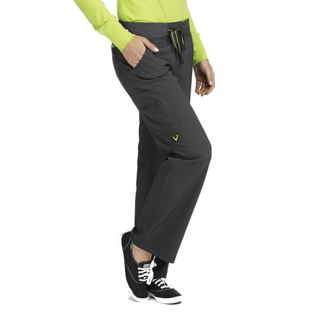 Activate by Med Couture Women's 8747 Yoga Cargo Scrub Pant -Pewter-X-Small