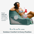 thumbnail image 4 of Jaxx Ponce Outdoor Bean Bag Chair - Weather Resistant Patio and Poolside Lounge Seating, Pearl White, 4 of 8