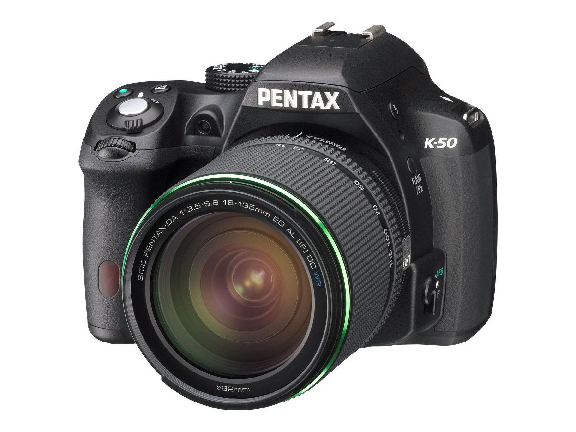 Pentax K-50 16.3 Megapixel Digital SLR Camera Body Only, Black - image 2 of 11