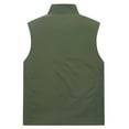 thumbnail image 3 of ZUKMRJPC Men's Outdoor Work Vest Lightweight Waterproof Sleeveless Zipper Stand Collar Fleece Lined Warm Vest with Multi-Pockets, 3 of 4