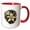 Red/White, variant on 3drose, Artistic White Lilies Vector Design, 11oz Mug