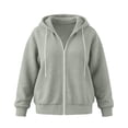 thumbnail image 6 of yillto Plus Size Womens Full Zip up Hooded Sweatshirt Long Sleeve Pockets Jacket Coat for Women L-5XL, 6 of 7