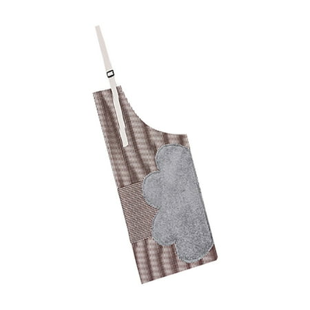 

Nomeni Kitchen Gadgets Women Kitchen Water Oil Proof Adjustable 2 Side Stitched Pocket Pinstripe Aprons