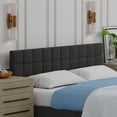 thumbnail image 3 of Varia 20" Tall Panel Upholstered Headboard, 3-Row Square Tufting, King Size, Dark Grey, 3 of 8