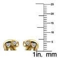 thumbnail image 3 of Precious Stars 14K Yellow Gold Cubic Zirconia Elephant Screwback Earring Studs, 3 of 4