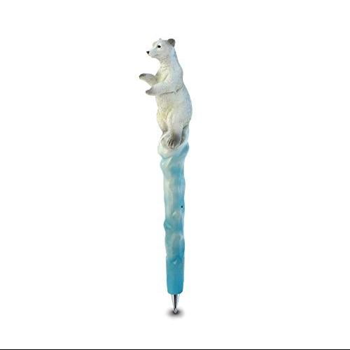Planet Pens Polar Bear Novelty Pen - Cute & Fun Kids & Adults Office Supplies Ballpoint Pen, Colorful Wild Life Animal Writing Pen Instrument For Cool Stationery School & Office Desk Decor Accessories