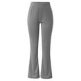 thumbnail image 5 of QHFBli Womens Flare Legging Yoga Pants Palazzo Pants Form Fitting Comfty High Waist Bell Bottom Pants, 5 of 5