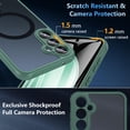 thumbnail image 4 of Hensinple - Funda magnética con protector de pantalla de cristal para Samsung Galaxy A14 5G, color verde, 4 of 8