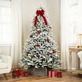 thumbnail image 6 of Northlight Real Touch™️ Pre-Lit Flocked Yukon Pine IPT Artificial Christmas Tree - 6' Dual Color LED, 6 of 10