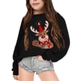 thumbnail image 1 of TBWNWG Pyjamas de l'Action de Grâce pour Enfants, Chandail à Capuchon à Col Rond d'Hiver pour Filles Manches Longues Imprimé de Noël Chandail Chaud et Confortable pour Temps Froid, Taille 7-8 Ans, 1 of 4
