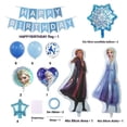 thumbnail image 3 of Frozen Birthday Balloon Set Elsa Anna Snow Treasure Flag Children's Birthday Party Aluminum Film Balloon Set, 3 of 5
