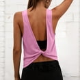 thumbnail image 4 of Open Back Tops for Women Workout Tank Tops for Women 2026 Summer Tops Sleeveless Backless Yoga Top Athletic Workout Slim Basic Cami Shirts Running T Shirts Going Out Crop Tops Gym Fitness Shirts, 4 of 7