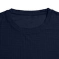 thumbnail image 6 of Kalauyu Mens Waffle Knit Textured Shirts Long Sleeve Round Neck Blouse Soft Stretch Casual Spring Fall Daily Wear Tunic Tops, 6 of 7
