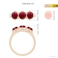 thumbnail image 5 of ANGARA Natural Aeon Art Deco Three Stone 1.8 ct Ruby Hexagonal Engagement Ring in 14K Rose Gold for Women (Size-5mm) | July Birthstone, Anniversary, Jewelry Gift for Women | Natural Ruby Ring, 5 of 9