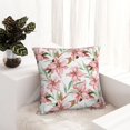 thumbnail image 6 of Honeii Lilies Flowers Print Throw Pillow, Square Decorative Pillow Forms Soft Fluffy Plump Pillow Decorative Pillow Inserts,Couch Pillows-20"x20", 6 of 7