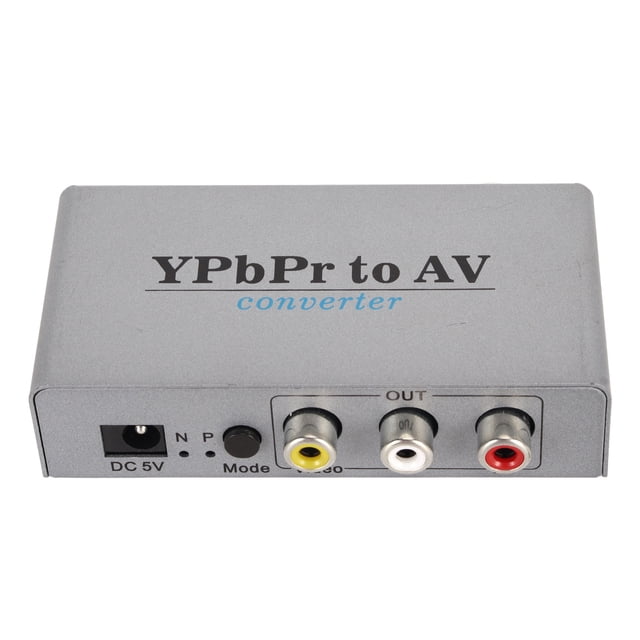 YPbPr To AV Converter, Video Capture YPbPr To CVBS Converter 1080P60 Support PAL and NTCS Excellent Heat Dissipation with L/R Sound for Monitor for DVD