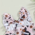 thumbnail image 4 of PENGXIANG Baby Girl Summer Swimsuit Sleeveless U Neck Cow Print Ruffle Bathing Suit, 4 of 5