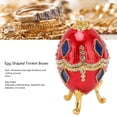 thumbnail image 3 of Trinket Boxes, Exquisite Egg Shaped Jewelry Trinket Boxes Beautiful  For Art Collection, 3 of 8